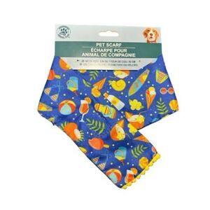 Greenbrier International XS Blue Beach Theme Polyester Dog Scarf
